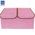 wholesale large pink foldable canvas clothes storage box for women